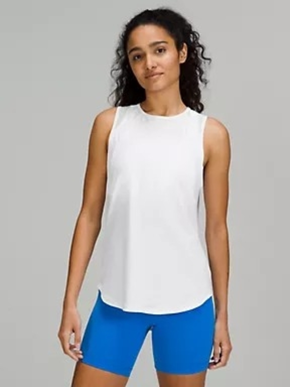 lululemon athletica White Sleeveless Crew Tank